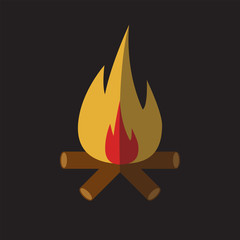 Bonfire. Single flat icon