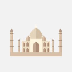 Fototapeta na wymiar Taj Mahal flat illustration
