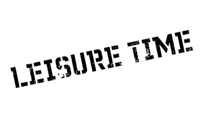 Leisure Time rubber stamp. Grunge design with dust scratches. Effects can be easily removed for a clean, crisp look. Color is easily changed.