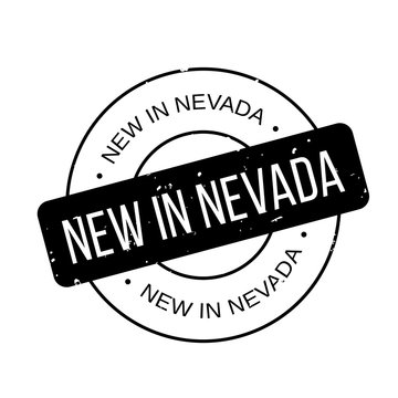 New In Nevada rubber stamp. Grunge design with dust scratches. Effects can be easily removed for a clean, crisp look. Color is easily changed.