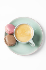 Coffee and macarons