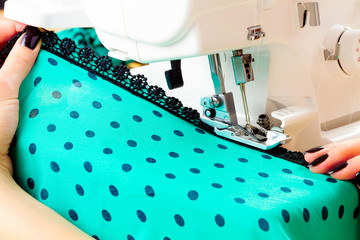 Sewing concept. Dressmaker