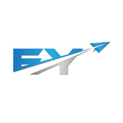 Fototapeta na wymiar EY initial letter logo origami paper plane