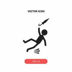 slippery floor road vector icon
