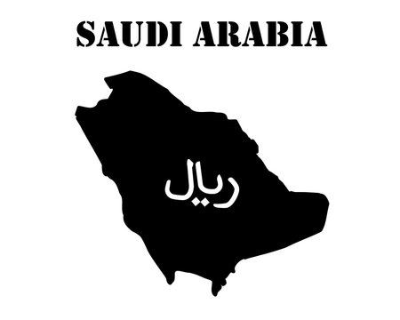Symbol of  Saudi Arabia and map