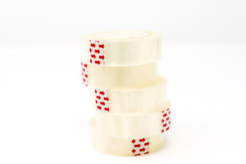 Office scotch tape isolated on white backgroun