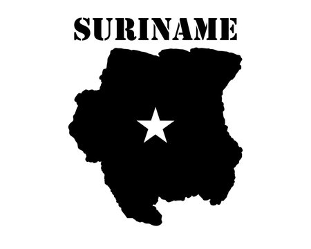 Symbol of  Suriname and map