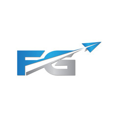 FG initial letter logo origami paper plane