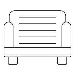 Armchair icon, outline style