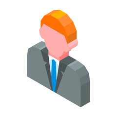 Person avatar 3D icon vector illustration isolated on white