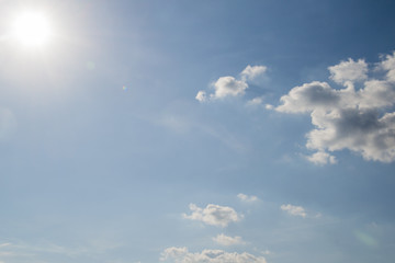 Naklejka na ściany i meble White cloud close up in blue sky for background