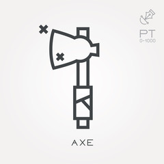 Line icon axe