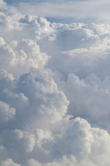 Aerial view from the plane of fluffy rain cloud in daytime - Cloudscape - 164691143