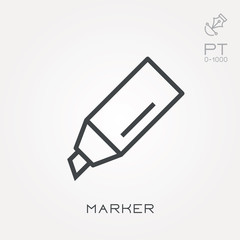 Line icon marker