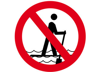 Schild Stehpaddeln verboten