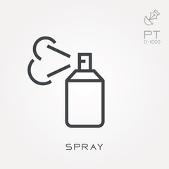Line icon spray
