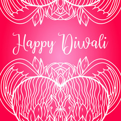 Happy diwali lettering for your greeting card design