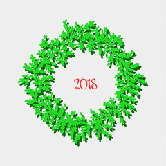 Happy New Year wreath