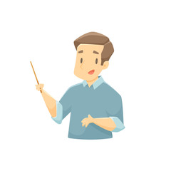 Male teacher vector isolated illustration
