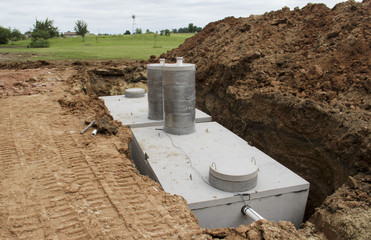 Concrete septic holding tanks