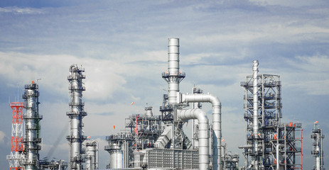 Industrial zone,The equipment of oil refining,Close-up of industrial pipelines of an oil-refinery...