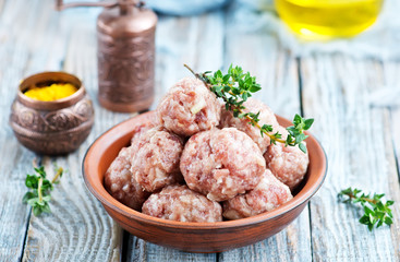raw meatballs