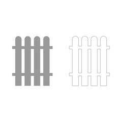 Fence  set  icon .
