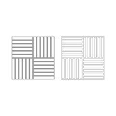 Laminate flooring  set  icon .