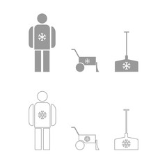 Snow removal  set  icon .