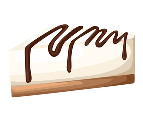 Colorful sweet cakes slices pieces isolated on white background. Set of cakes. Vector illustration Web site page and mobile app design vector element.