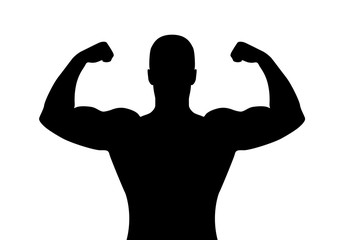 Black silhouette man