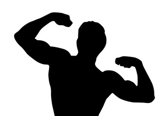 Black silhouette man