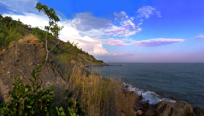 Black sea and sunshine: On crimean shore