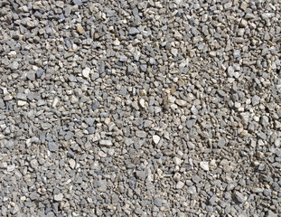 Crushed stone texture. Small stones background. macadam