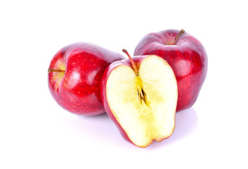 Apples on a white background