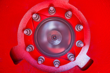 Bolts in wheel disk of a large farm machine