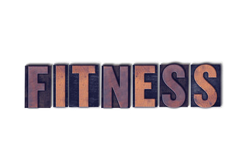 Fitness Concept Isolated Letterpress Word