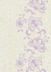 Obraz premium wedding card design, paisley floral pattern , India