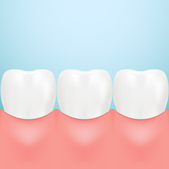 Dental Care Tooth Isolated On A Background. Realistic Vector Illustration. Healthcare stomatology and cleaning professional teeth illustration