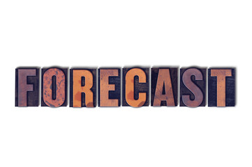 Forecast Concept Isolated Letterpress Word