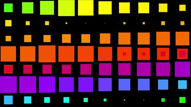 4k vj color square neon light array matrix scan background&cube grid big data database geometry modern shape backdrop.