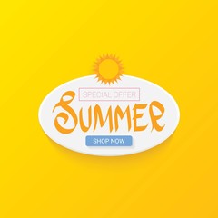vector special offer summer label design template