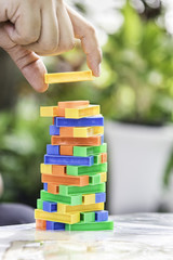 Block game for educatione concept.