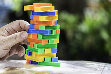 Block game for educatione concept.