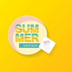 vector special offer summer label design template