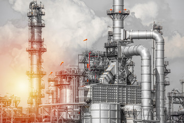 Industrial zone,The equipment of oil refining,Close-up of industrial pipelines of an oil-refinery plant,Detail of oil pipeline with valves in large oil refinery.