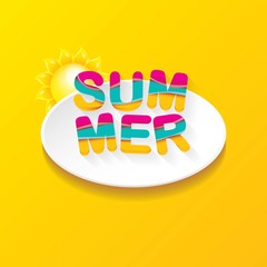 vector special offer summer label design template