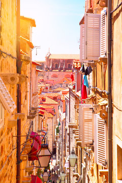Narrow side street in Dubrovnik