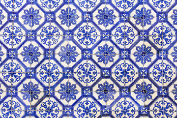     LISBON, PORTUGAL, on June 22, 2017. Traditional Portuguese ceramic tiles of azulejo decorate a...
