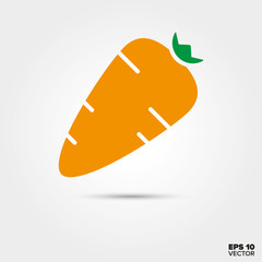 Carrot vegetable vector icon